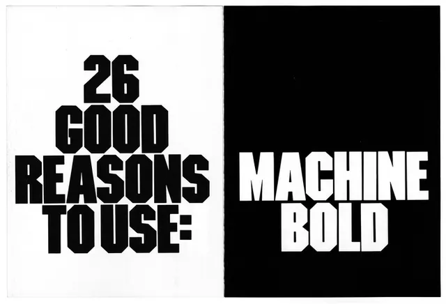 Machine Bold Type Specimen