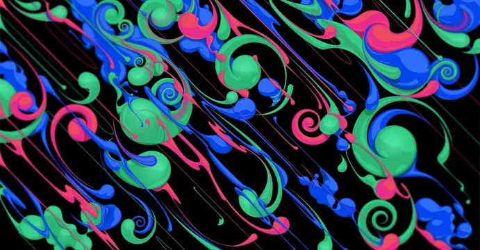 Abstract Swirl Pattern, maximalist, y2k, vibrant