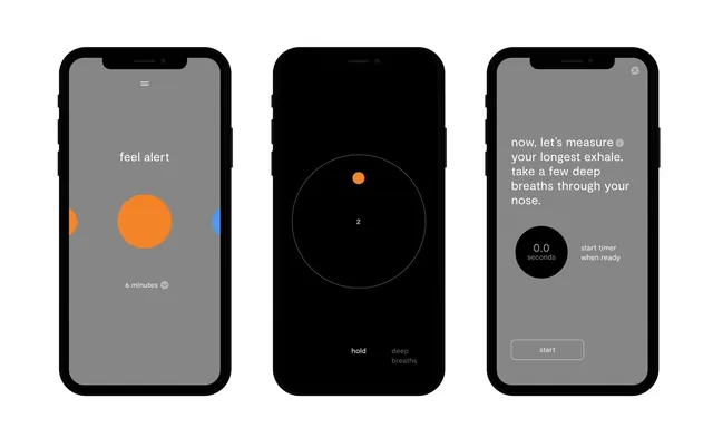 Mobile App Interface Comparison, minimal, dark-mode, high-contrast