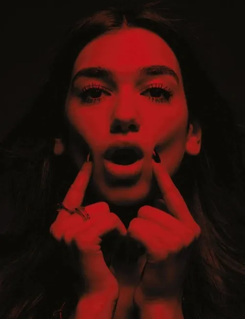 Red-Tinted Portrait, dark-mode, abstract, dark