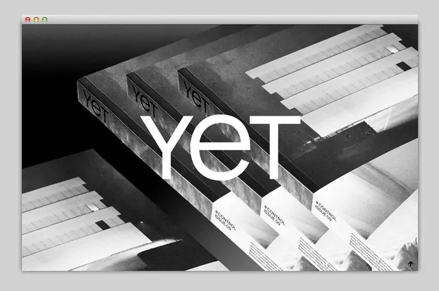 YET Wordmark and Product Display, monochrome, minimal, monochrome