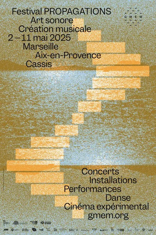 Festival Propagations event poster, minimal, abstract, light