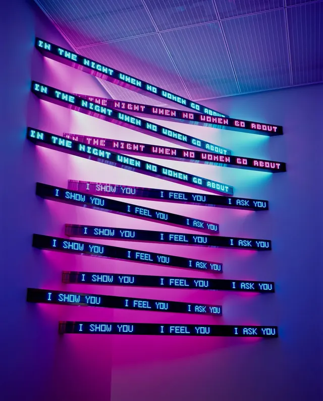 Neon Typography Display, neo-brutalist, gradient-heavy, vibrant