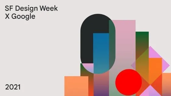 SF Design Week X Google 2021 geometric poster, abstract, geometric, warm