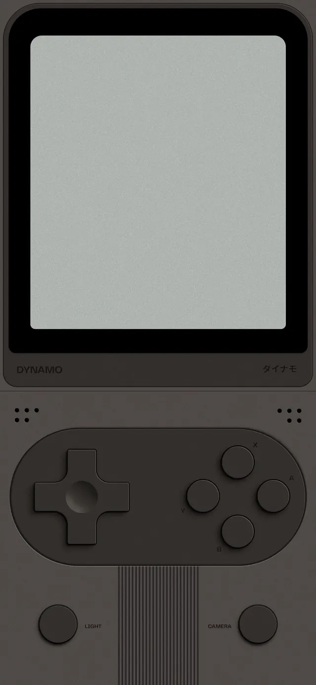 Dynamo handheld console render, minimal, 3d-render, monochrome