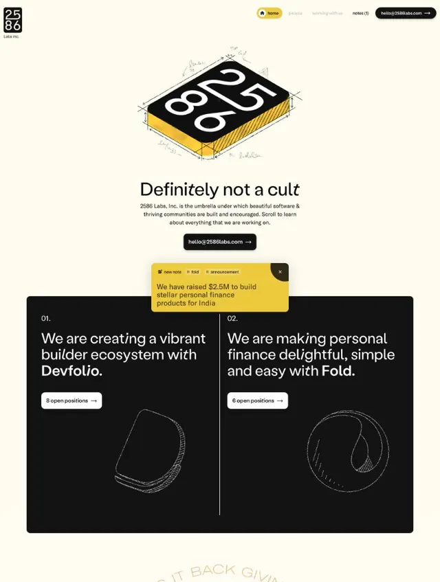 2586 fintech product page with isometric illustration and dark blocks, minimal, corporate-clean, dark