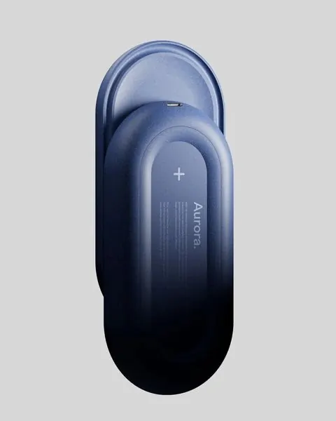 Aurora pill power bank render, minimal, 3d-render, cool