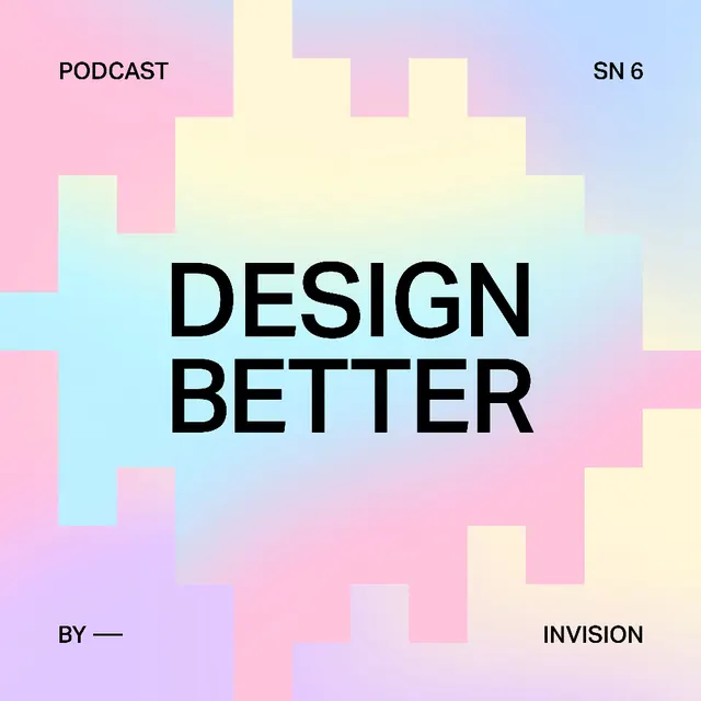 Pastel geometric podcast cover, minimal, geometric, light