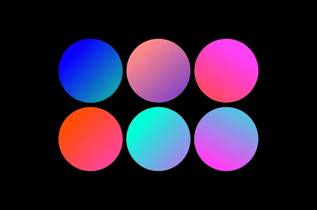 Gradient Sphere Grid, gradient-heavy, minimal, vibrant