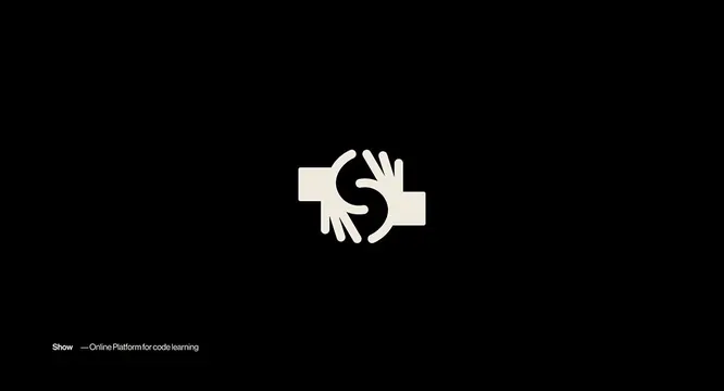 Handshake icon on dark background, minimal, flat, dark