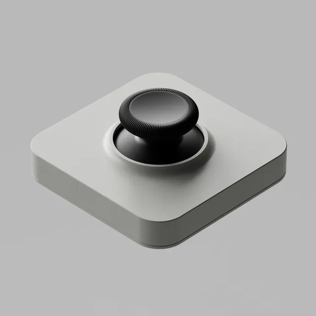 3D Isometric Button Icon, minimal, 3d-render, light