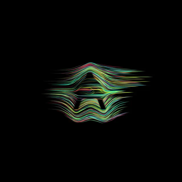 Abstract Multi-Colored Waveform, geometric, abstract, high-contrast