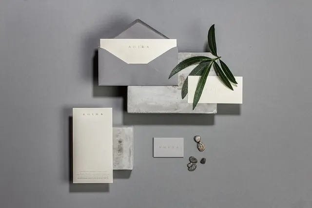 Minimalist Stationery Identity, minimal, corporate-clean, monochrome