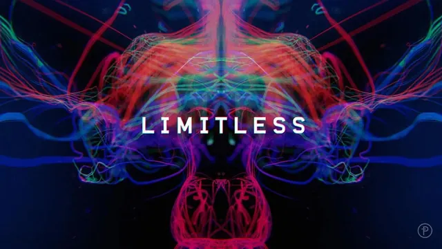 Limitless Abstract Graphic, gradient-heavy, dark-mode, vibrant