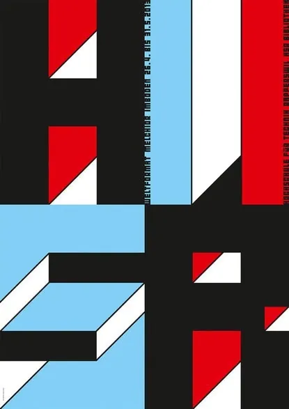 Geometric Abstract Composition, minimal, swiss, high-contrast