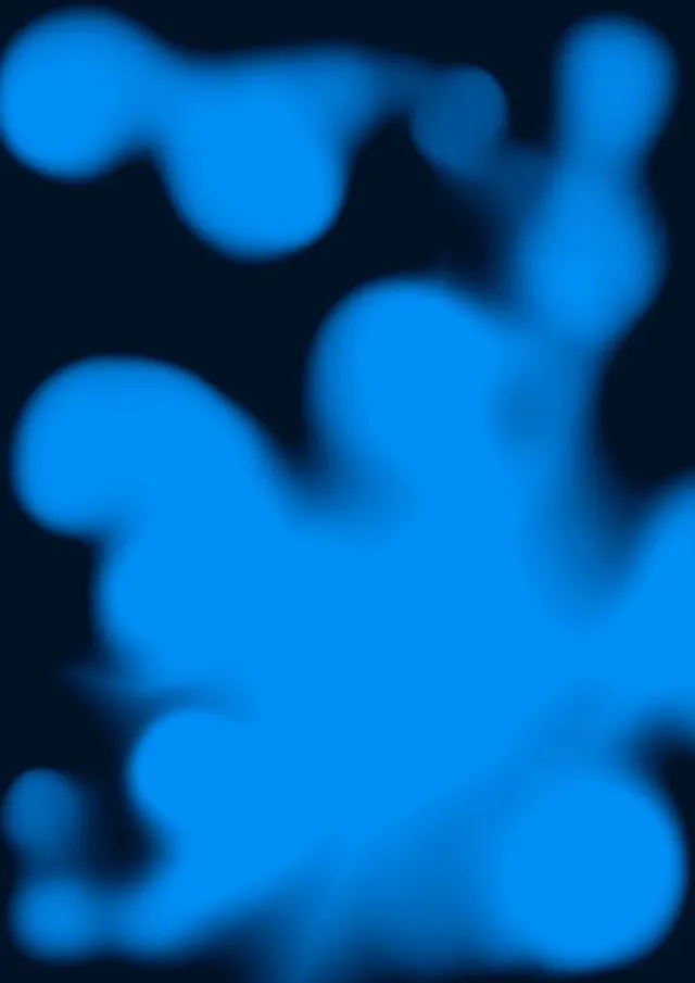 Electric blue metaball abstract on navy, abstract, 3d-render, dark