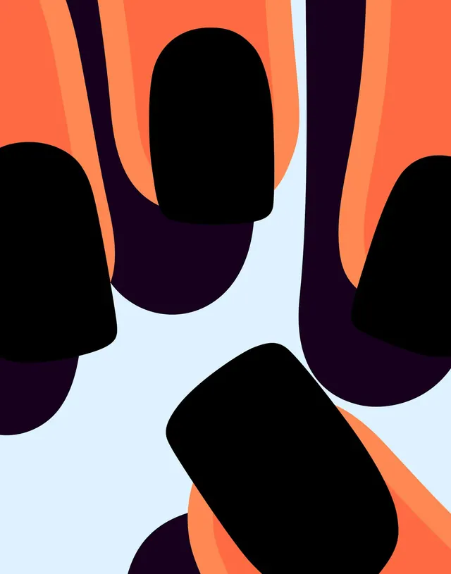 Abstract Organic Shapes Composition, organic, minimal, high-contrast