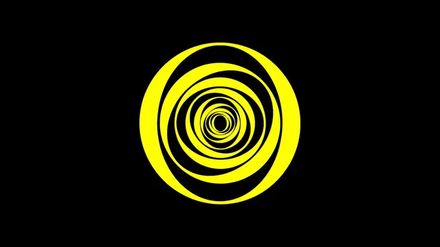 Yellow Concentric Circles Graphic, minimal, geometric, high-contrast