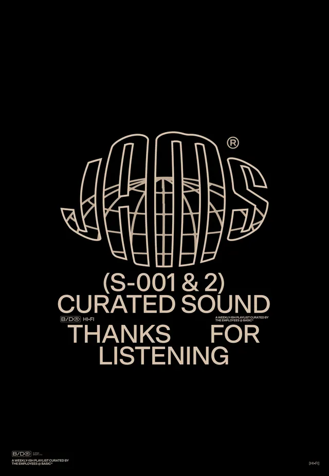 Curated Sound Identity, minimal, swiss, monochrome