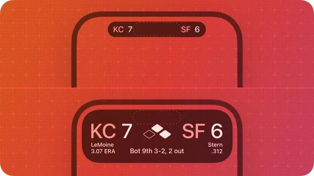 Basketball scoreboard UI with gradient background, minimal, dark-mode, dark