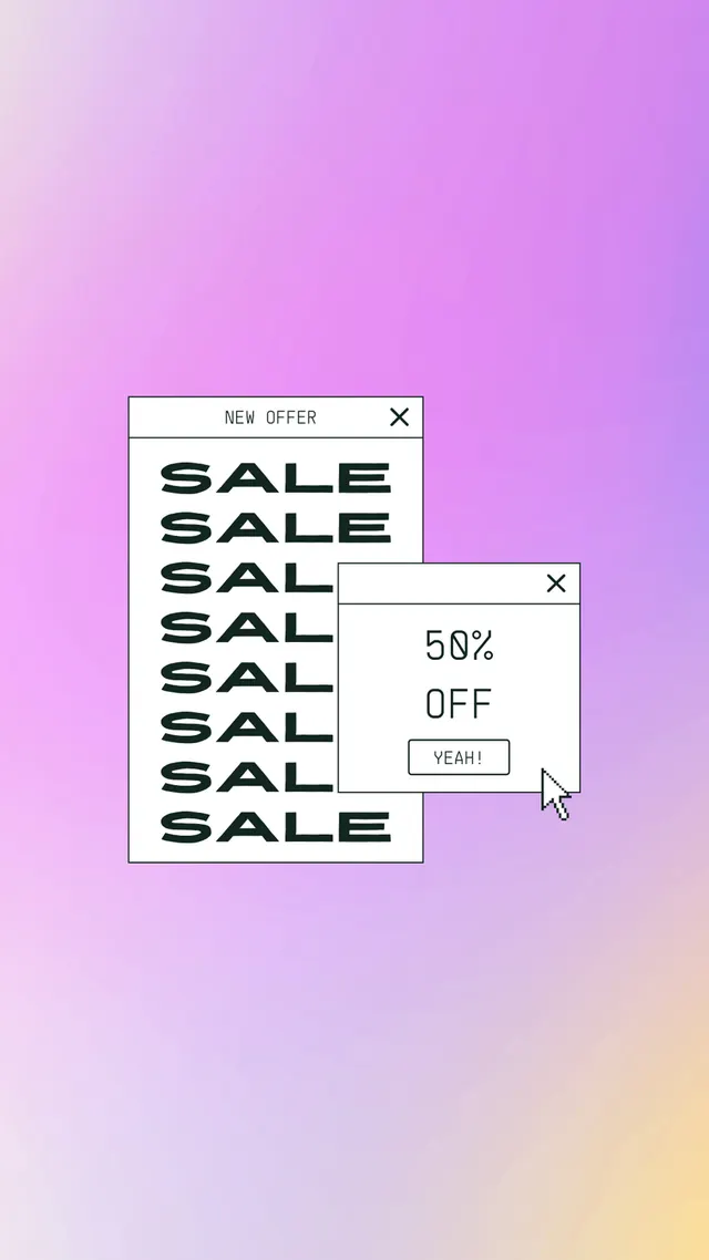 Aesthetic Promotional Sale Instagram Post, minimal, retro, light