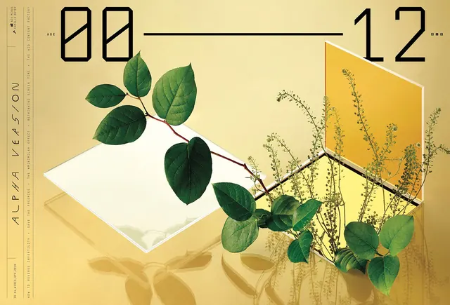 Botanical Line Art and Typography Composition, minimal, line-art, warm