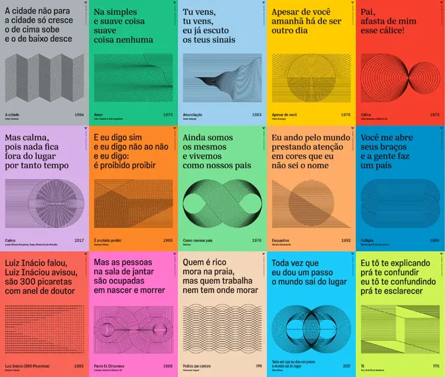 Grid of minimalist book covers with geometric shapes, minimal, geometric, light
