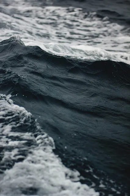 Ocean Wave Texture, photographic, organic, dark