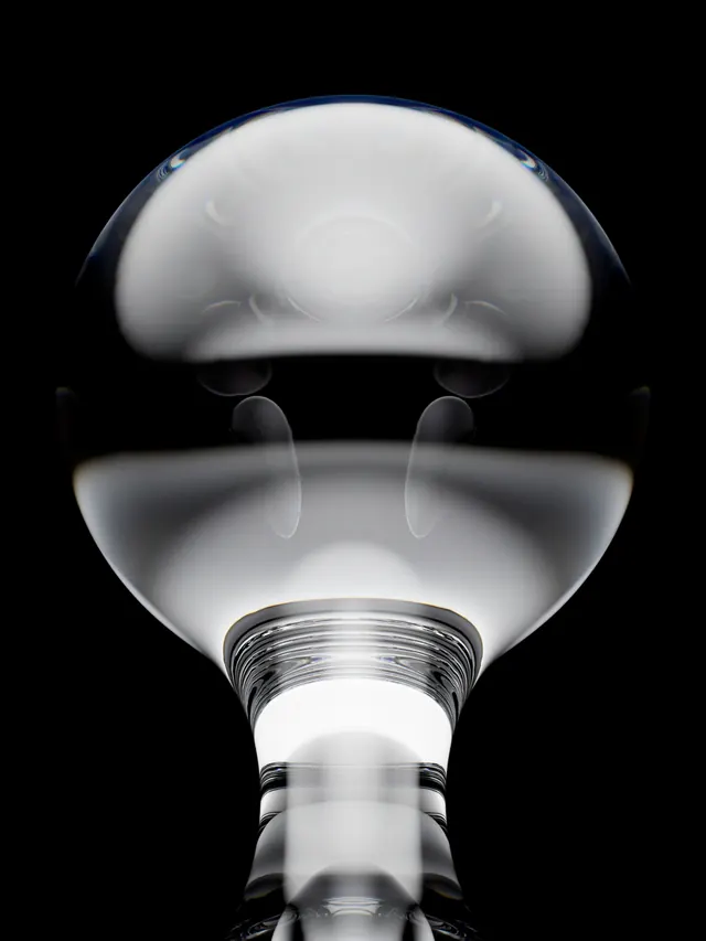 Abstract Glass Sphere, minimal, monochrome, monochrome