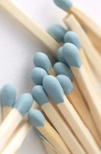 Blue Cotton Swabs, minimal, photographic, light