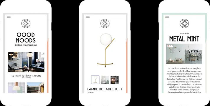 Minimalist Editorial UI Mockups, minimal, swiss, light
