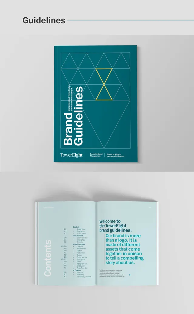 Brand Guidelines Document, minimal, corporate-clean, light