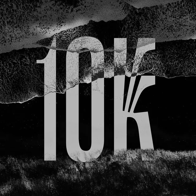 10K Typographic Overlay, brutalist, monochrome, monochrome