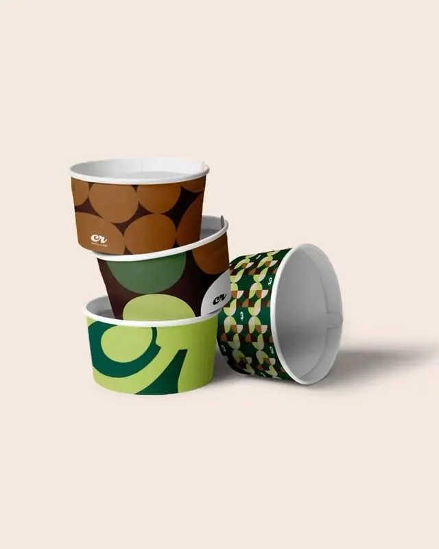 Organic beverage packaging with geometric motifs, organic, minimal, light