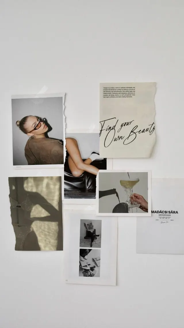 Editorial minimal collage, editorial, minimal, light