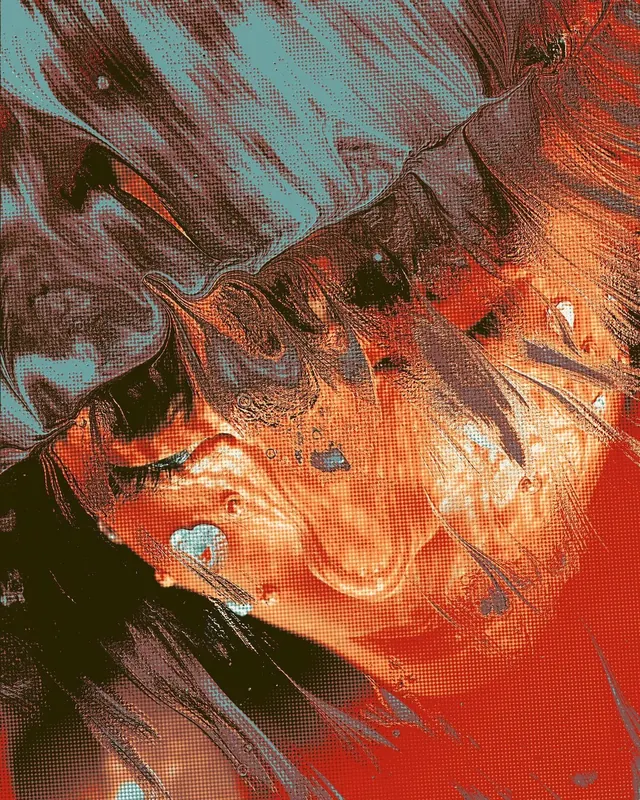 Abstract Fluid Texture, brutalist, y2k, vibrant