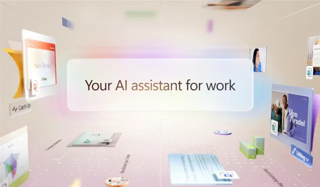AI assistant tool 3D workspace, gradient-heavy, minimal, light