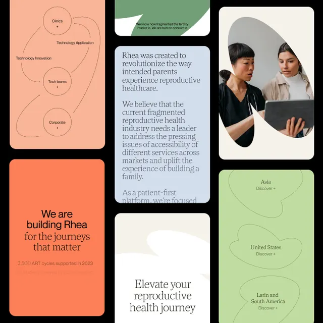 Rhea reproductive health brand toolkit, editorial, organic, warm