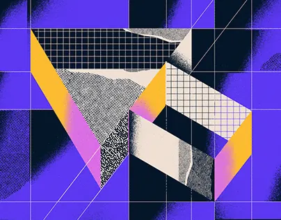 Editorial geometric abstract graphic, editorial, geometric, dark