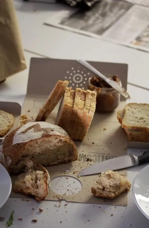 Artisanal Bread Packaging Design, minimal, organic, earthy