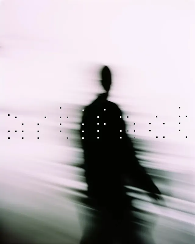 Motion Blur Silhouette, minimal, abstract, monochrome