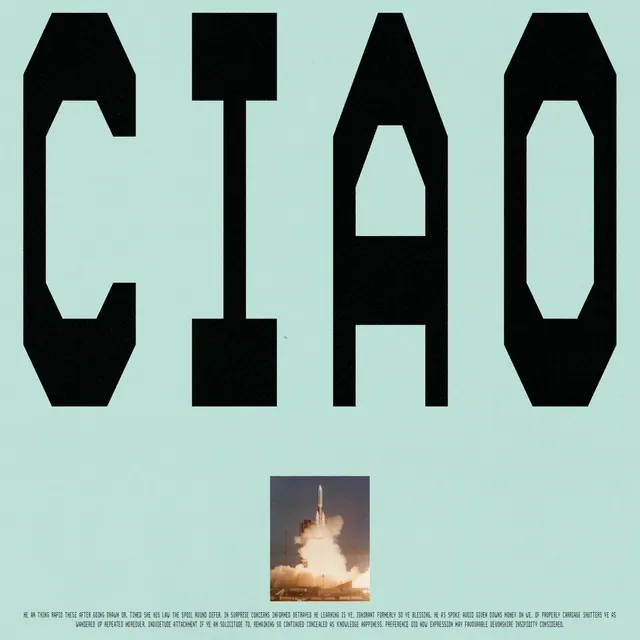 CIAO Typography Design, brutalist, minimal, light