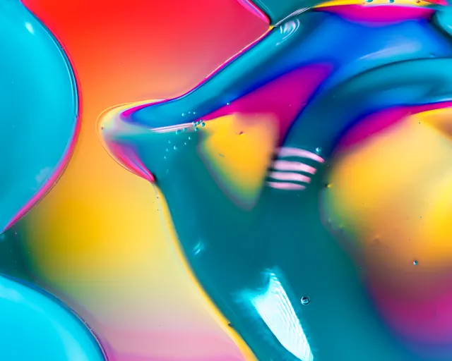 Iridescent Fluid Abstract, gradient-heavy, y2k, vibrant