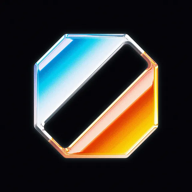 Geometric Gradient Icon, geometric, gradient-heavy, vibrant
