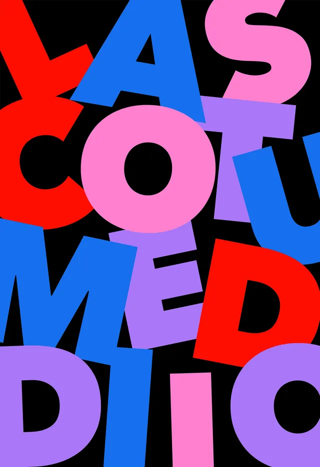 Bold Typographic Composition, maximalist, brutalist, high-contrast