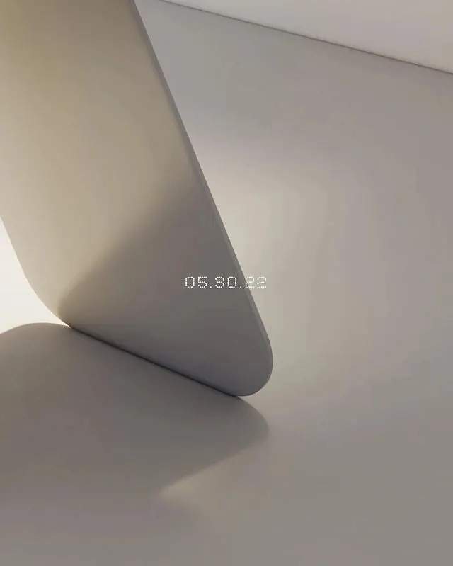 Minimalist 3D Shape with Time Stamp, minimal, 3d-render, light