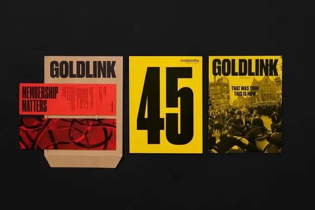 Goldlink Branding Identity, brutalist, neo-brutalist, high-contrast