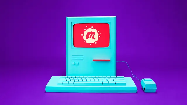 3D Retro Computer Illustration, 3d-render, y2k, vibrant