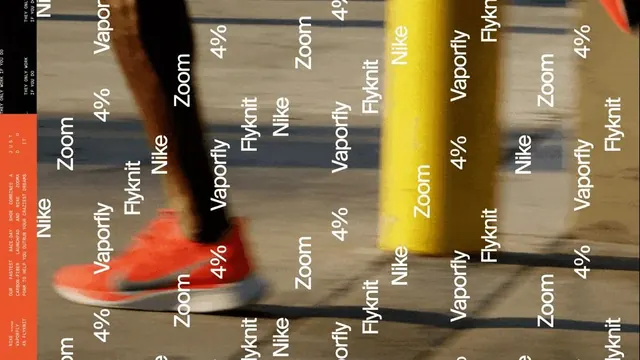 Athletic footwear typography overlay, minimal, technical, warm