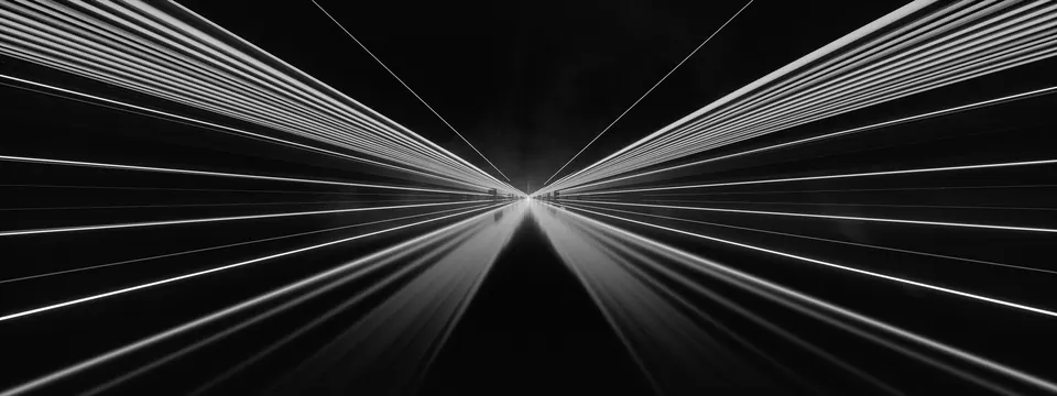 Converging Light Lines, minimal, geometric, monochrome